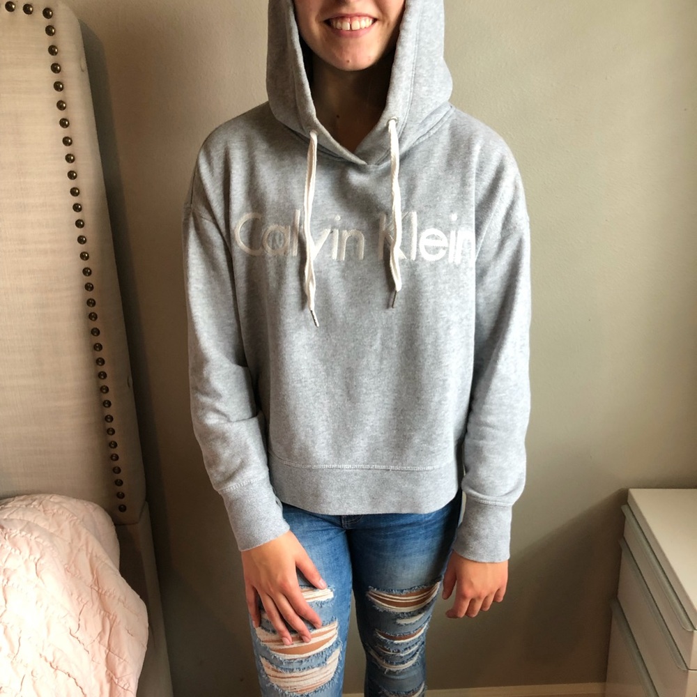 Grey Calvin Klein hoodie